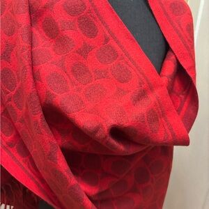 Elegant Red Patterned wrap by coach